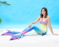 Preview: Meerjungfrauenflossen Set für Erwachsene - Sirena Premium RAINBOW