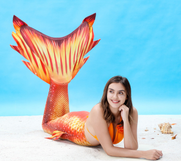 Meerjungfrauenflossen Set für Erwachsene - Sirena Premium Golden Dream H20
