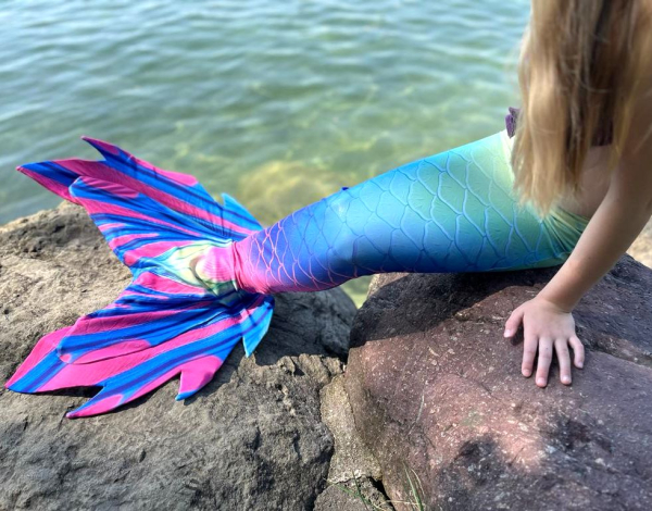 Meerjungfrauenflossen Set Sirena Premium RAINBOW